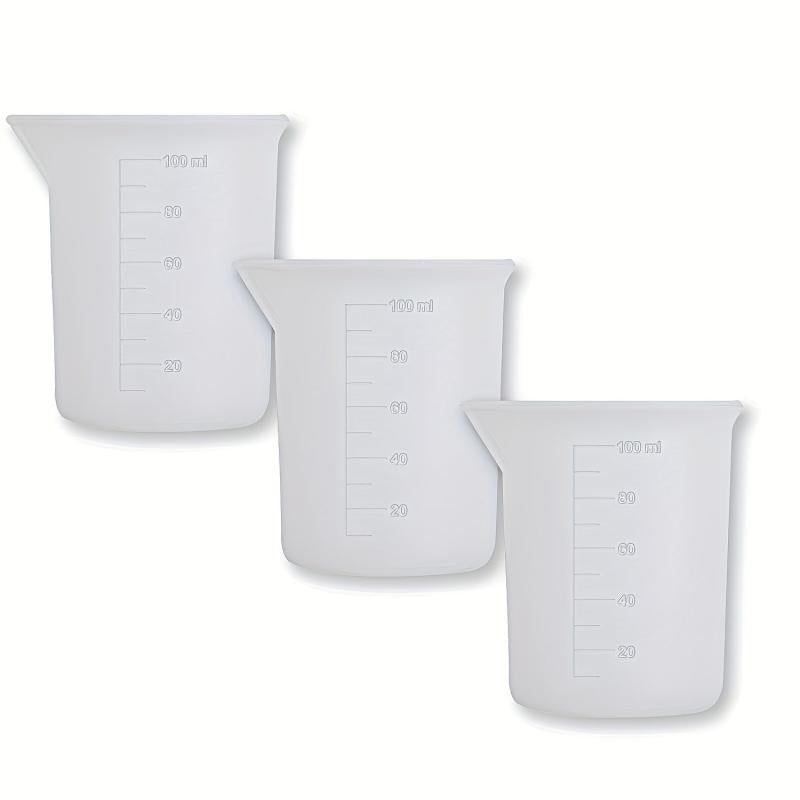 5pcs 100ml Silicone Measuring Cups Squeeze & Pour Liquid Measure Cup DIY Tools