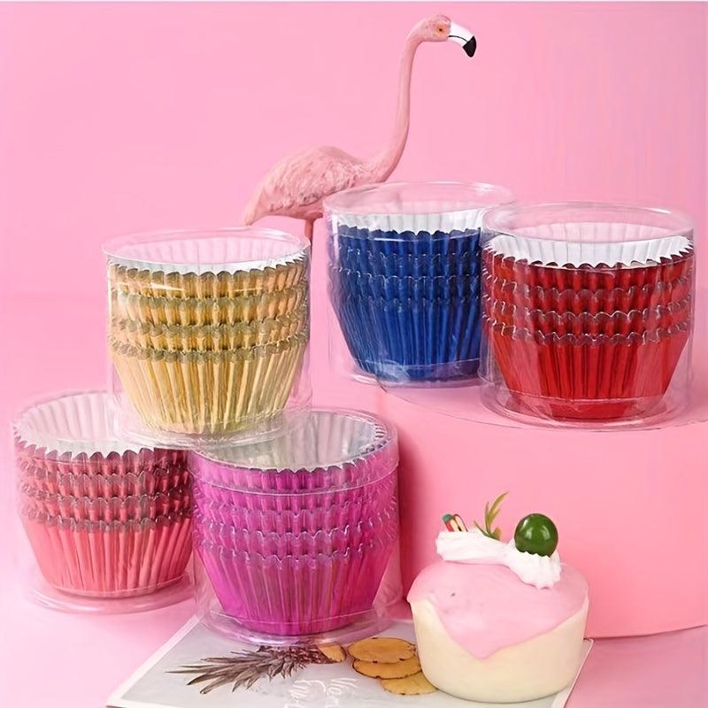 100pcs Standard Foil Cupcake Liners for Baking Decorating Chocolate Candy