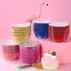 100pcs Standard Foil Cupcake Liners for Baking Decorating Chocolate Candy