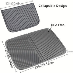 Large Silicone Dish Drying Pad Heat Resistant Foldable Dishwasher Safe