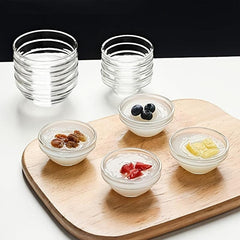 12 Clear Plastic Soy Sauce Dipping Bowls 3 Inches