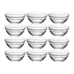 12 Clear Plastic Soy Sauce Dipping Bowls 3 Inches