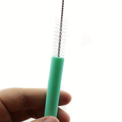 Silicone Reusable Folding Straw w/ Case & Brush Set