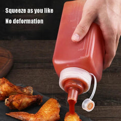 Condiment Squeeze Bottles Plastic with Squeeze Top for Sauces