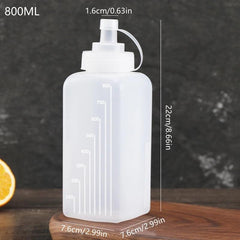 Condiment Squeeze Bottles Plastic with Squeeze Top for Sauces