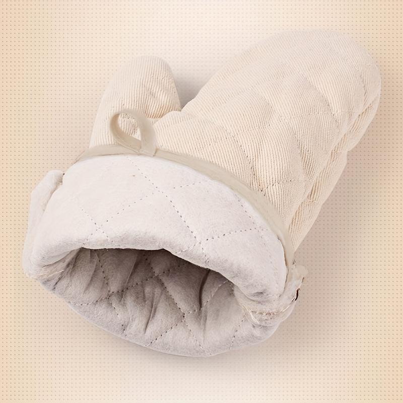 2pcs Printed Cotton Oven Mitts Heat Resistant Baking Insulation