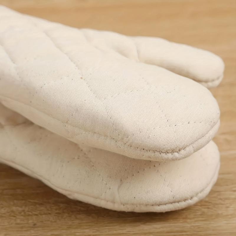 2pcs Printed Cotton Oven Mitts Heat Resistant Baking Insulation