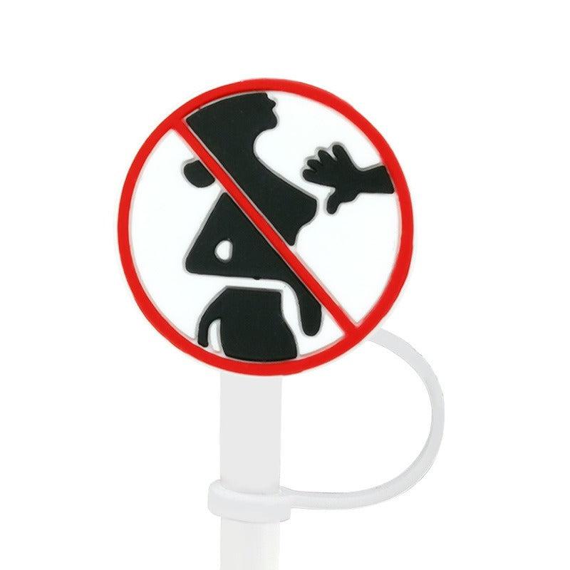6pcs Straw Tips Cover Silicone Sleeve Caps Decorative Cartoon Straw Caps