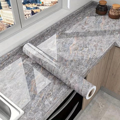 Marble Pattern Peel & Stick Wallpaper for Kitchen Countertop - Waterproof