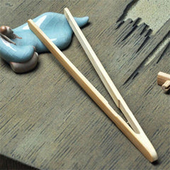 2pcs Bamboo Food Clips Ice Fruit Serving Tongs