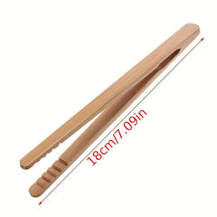 2pcs Bamboo Food Clips Ice Fruit Serving Tongs
