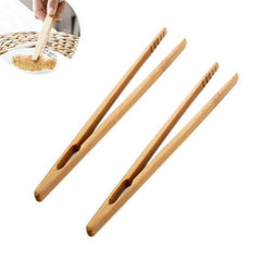 2pcs Bamboo Food Clips Ice Fruit Serving Tongs