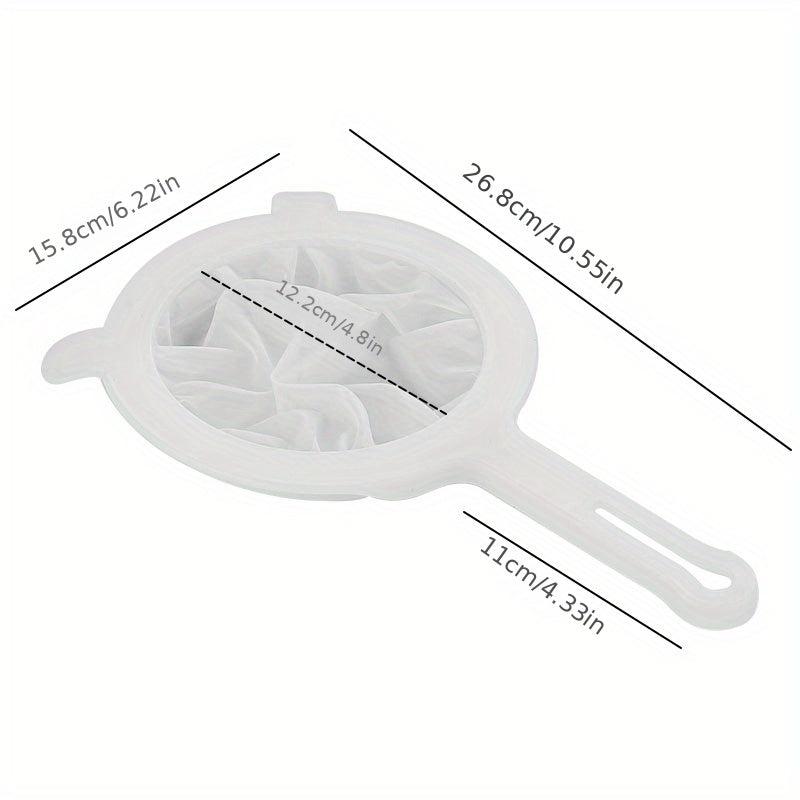 1pc Nylon Food Strainers Double Ear Hangable Food Filter Mesh Spoon Leak Mesh