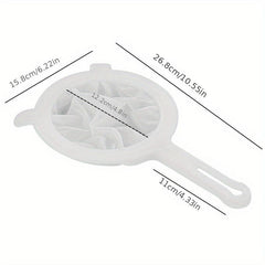 1pc Nylon Food Strainers Double Ear Hangable Food Filter Mesh Spoon Leak Mesh