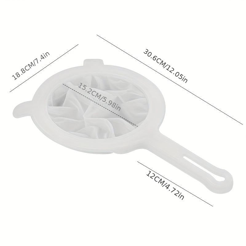 1pc Nylon Food Strainers Double Ear Hangable Food Filter Mesh Spoon Leak Mesh