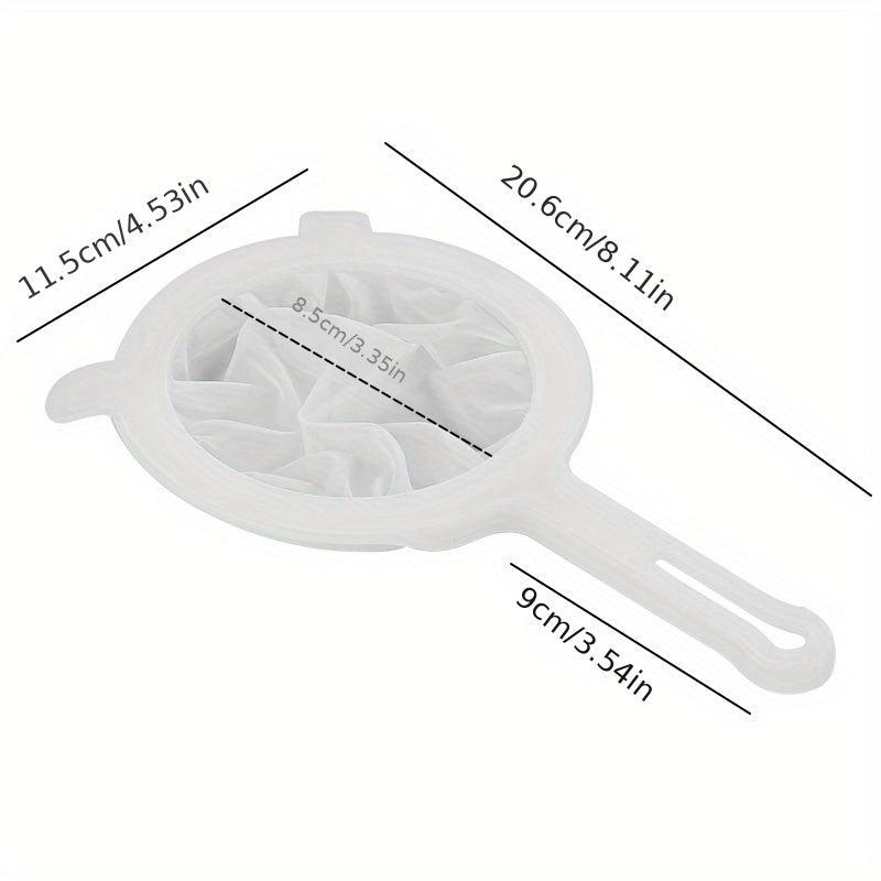 1pc Nylon Food Strainers Double Ear Hangable Food Filter Mesh Spoon Leak Mesh