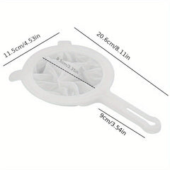 1pc Nylon Food Strainers Double Ear Hangable Food Filter Mesh Spoon Leak Mesh