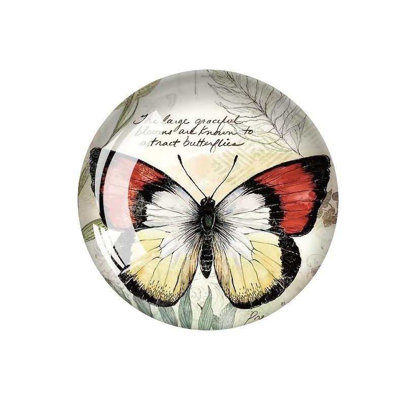 12pcs Butterfly Fridge Magnets Crystal Glass Office Kitchen Decoration Calendar