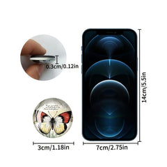 12pcs Butterfly Fridge Magnets Crystal Glass Office Kitchen Decoration Calendar