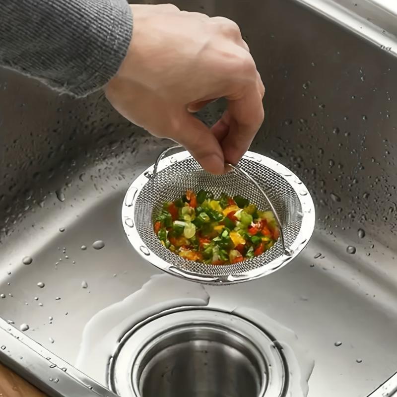 2pcs Stainless Steel Sink Basket Strainer Kitchen Sink Drain Stopper