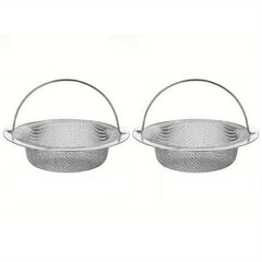 2pcs Stainless Steel Sink Basket Strainer Kitchen Sink Drain Stopper