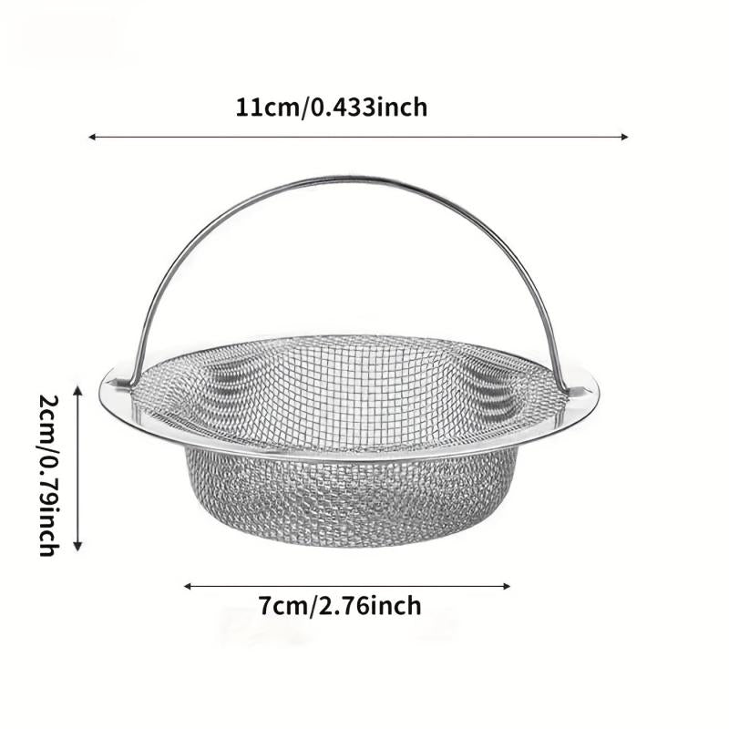 2pcs Stainless Steel Sink Basket Strainer Kitchen Sink Drain Stopper