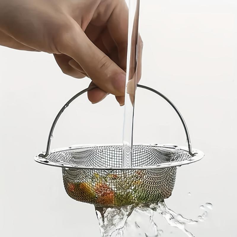 2pcs Stainless Steel Sink Basket Strainer Kitchen Sink Drain Stopper