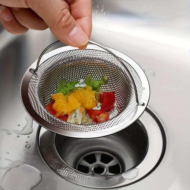 2pcs Stainless Steel Sink Basket Strainer Kitchen Sink Drain Stopper