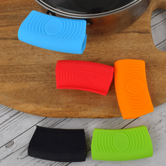 2pcs Silicone Pot Assist Handle Holder Hot Skillet Handle Covers