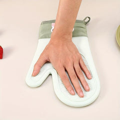 Silicone Oven Mitts Heat Resistant Double Layer Baking Oven Gloves