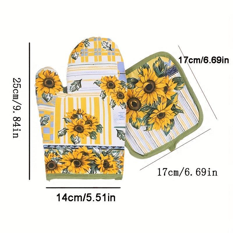 2pcs Microwave Oven Insulation Pad Gloves Dishwasher Safe