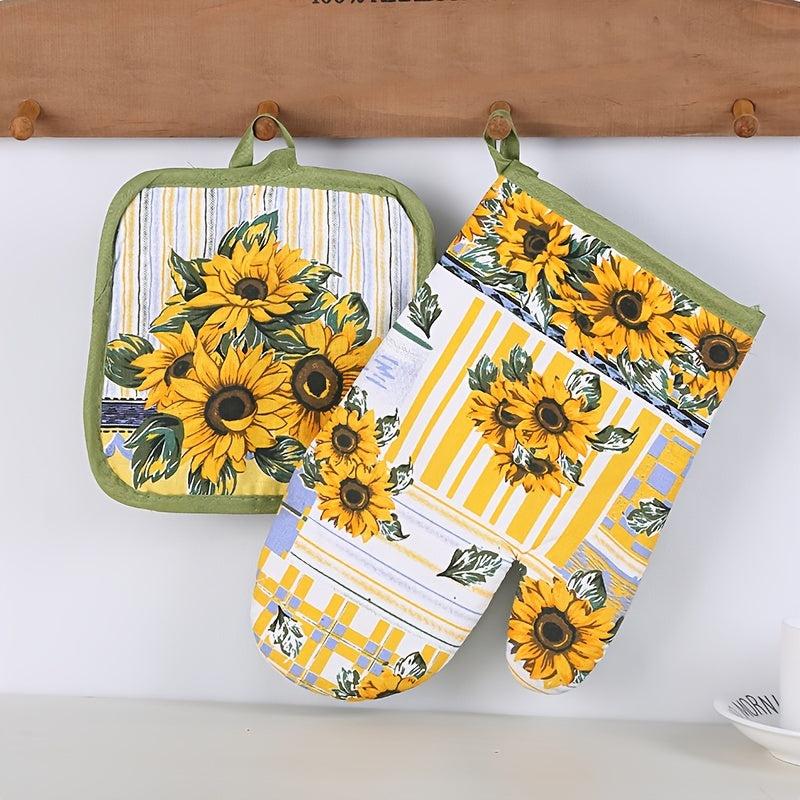 2pcs Microwave Oven Insulation Pad Gloves Dishwasher Safe