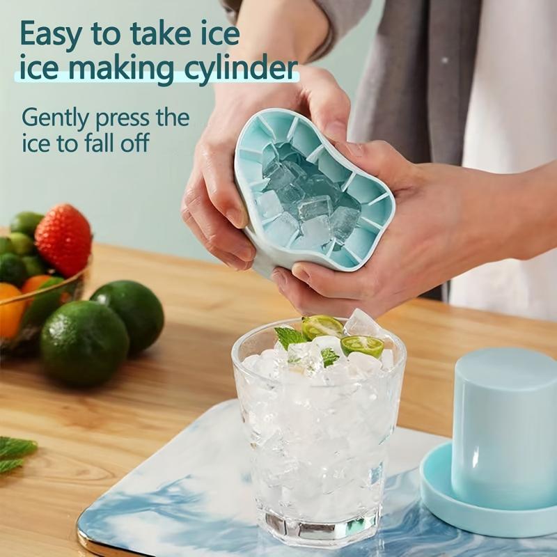 Silicone Ice Cube Mold 3D Ice Cubes Maker Press Easy Release Ice Cup