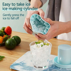 Silicone Ice Cube Mold 3D Ice Cubes Maker Press Easy Release Ice Cup
