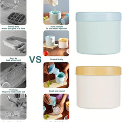 Silicone Ice Cube Mold 3D Ice Cubes Maker Press Easy Release Ice Cup