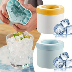 Silicone Ice Cube Mold 3D Ice Cubes Maker Press Easy Release Ice Cup