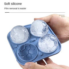 Sports Ice Ball Mold Silicone Trays Football Rugby Basketball Ice Maker