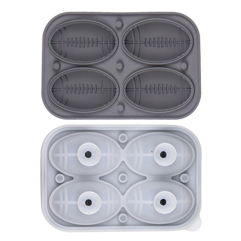 Sports Ice Ball Mold Silicone Trays Football Rugby Basketball Ice Maker