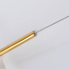 2pcs Stainless Steel Straw Coffee Stirring Reusable Straw