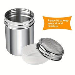 2pcs Powder Shaker Stainless Steel Chocolate Shaker Baking Supplies