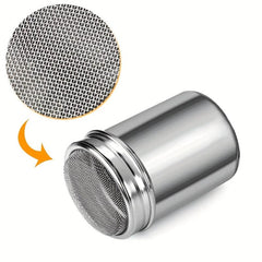 2pcs Powder Shaker Stainless Steel Chocolate Shaker Baking Supplies