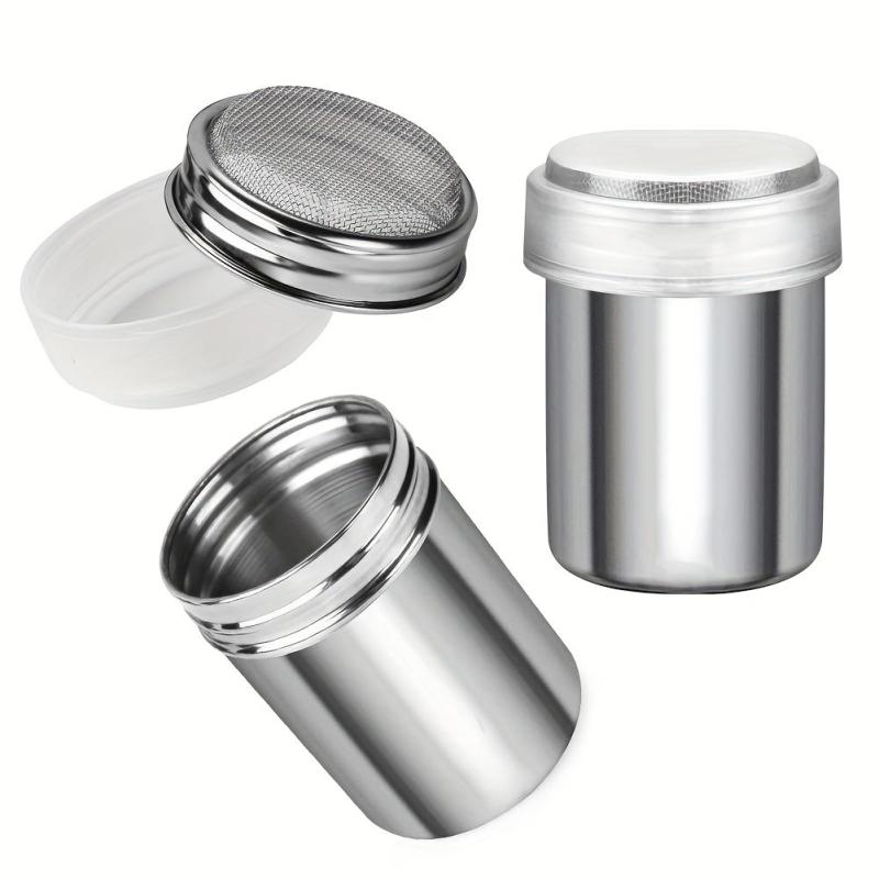 2pcs Powder Shaker Stainless Steel Chocolate Shaker Baking Supplies