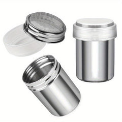 2pcs Powder Shaker Stainless Steel Chocolate Shaker Baking Supplies