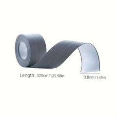 2pcs Waterproof Self Adhesive Caulk Strip Sealant Tape for Kitchen Bathroom