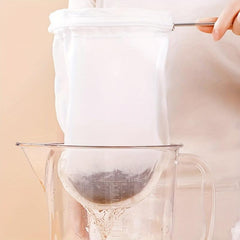 Thai Tea Filter Bag with Zipper Reusable Cloth Strainer for Coffee