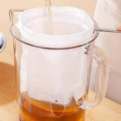 Thai Tea Filter Bag with Zipper Reusable Cloth Strainer for Coffee