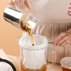 Thai Tea Filter Bag with Zipper Reusable Cloth Strainer for Coffee