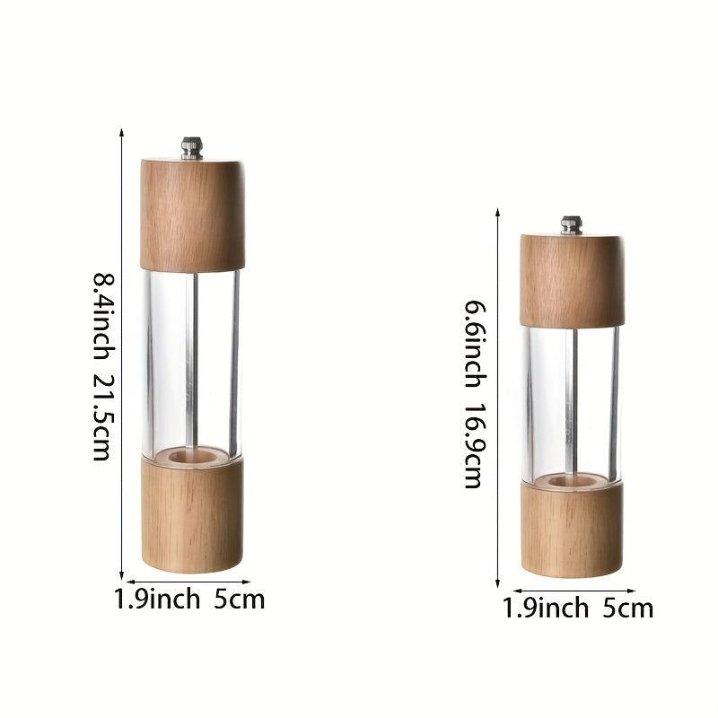 Wooden Pepper Grinder Manual Spice Mill for BBQ Picnic Camping