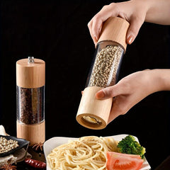 Wooden Pepper Grinder Manual Spice Mill for BBQ Picnic Camping