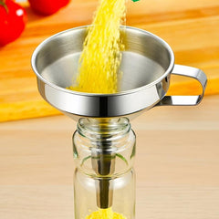 304 Stainless Steel Funnel Kitchen Honey Funnel Strainer Filter